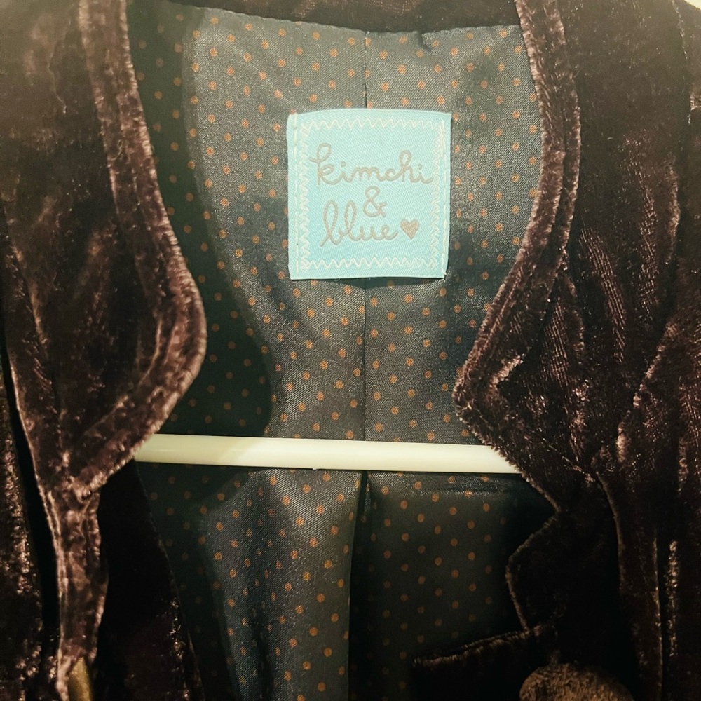 Kimchi Blue Velvet Maroon/Brown Jacket - Picture 4 of 8